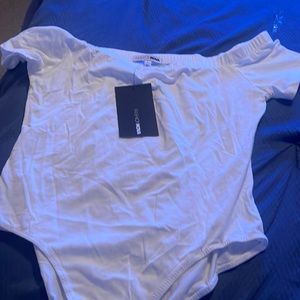 White off shoulder bodysuit